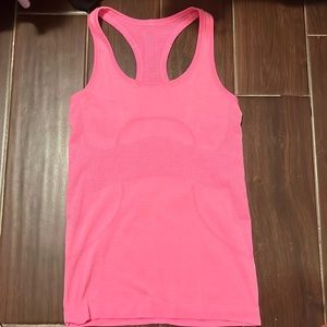 Bubblegum pink Lulu lemon workout racer back tank